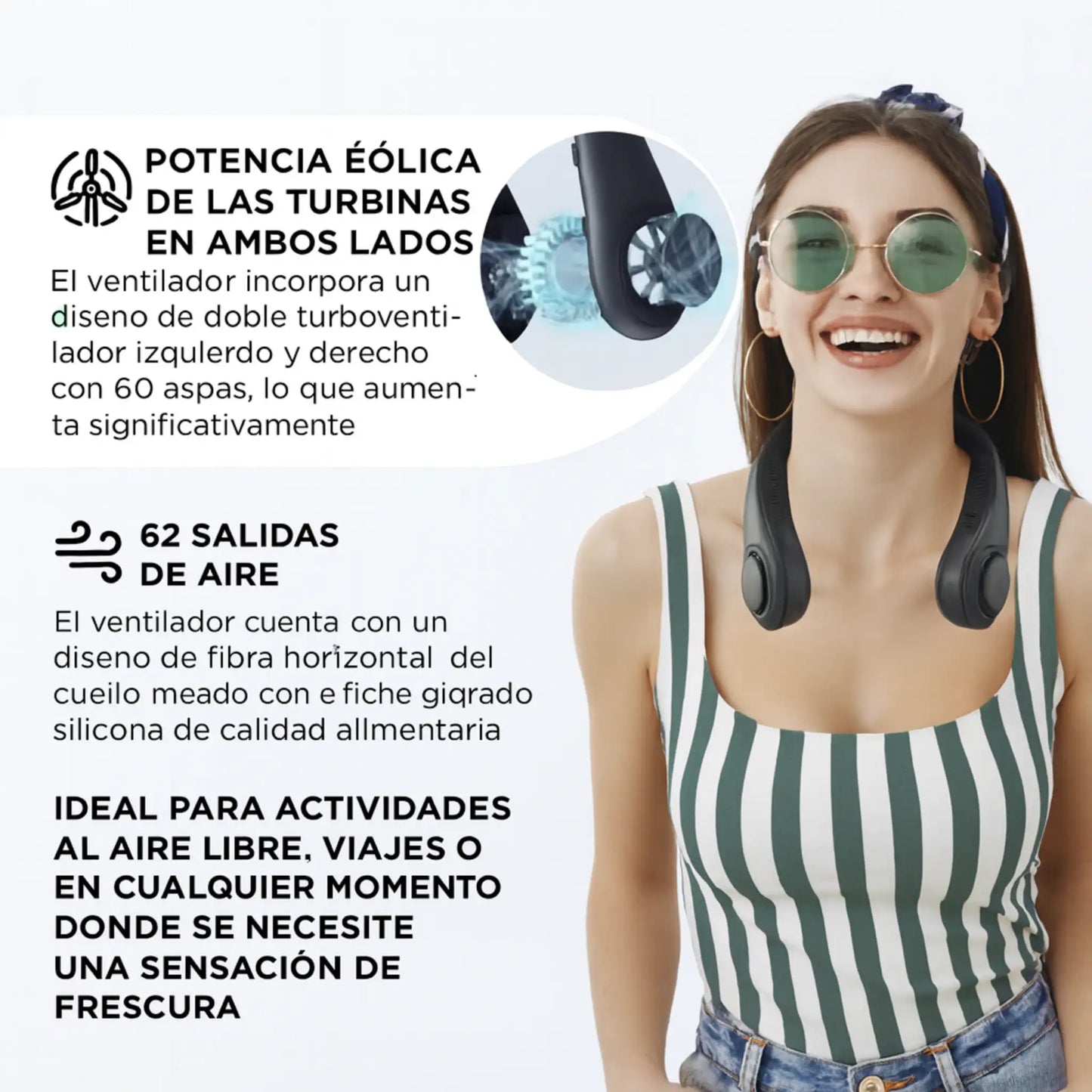 Ventilador Portátil De Cuello