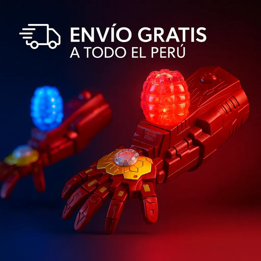 Brazo de Iron Man con balas de Hidrogel