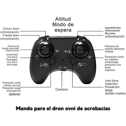 Dron Ovni con luces LED y acrobático