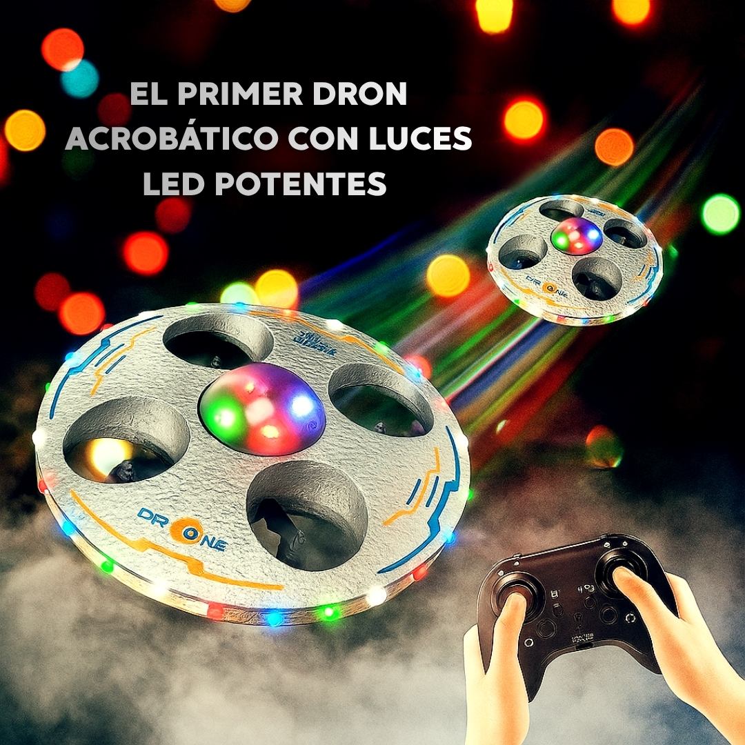 Dron Ovni con luces LED y acrobático