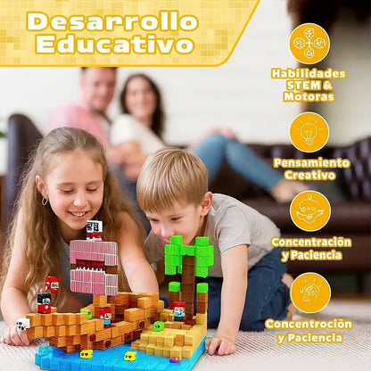 Bloques Magnéticos Minecraft - 100 piezas